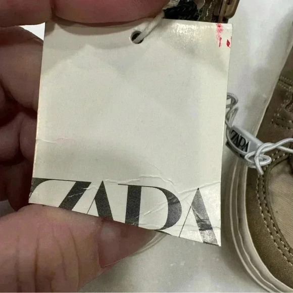 NEW! Zara Toddler Suede & Canvas Zip On Sneakers Size US 5.5 - Picture 9 of 10